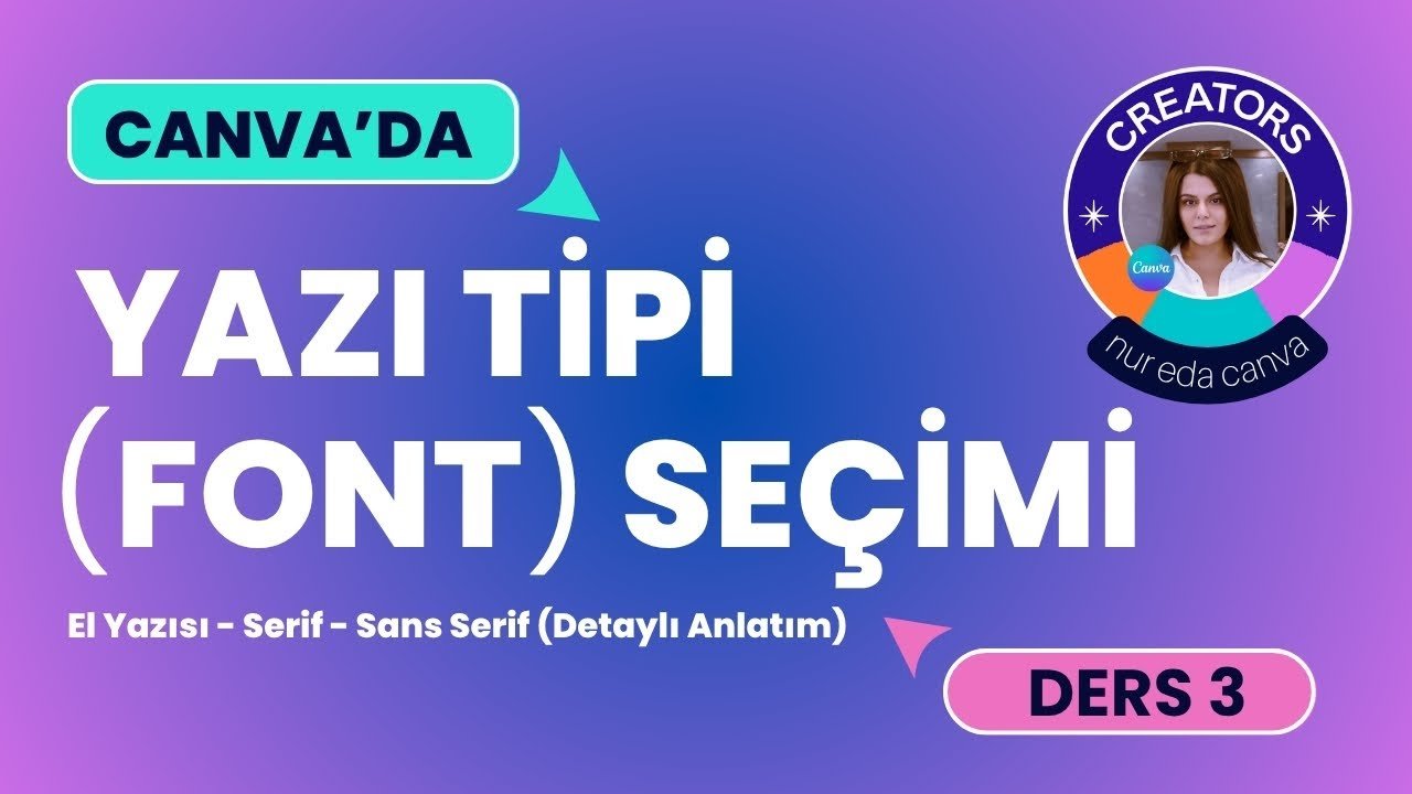 Ders 3 – Canva’da Font Seçimi | El Yazısı, Serif, Sans Serif Karşılaştırması (Detaylı Anlatım)