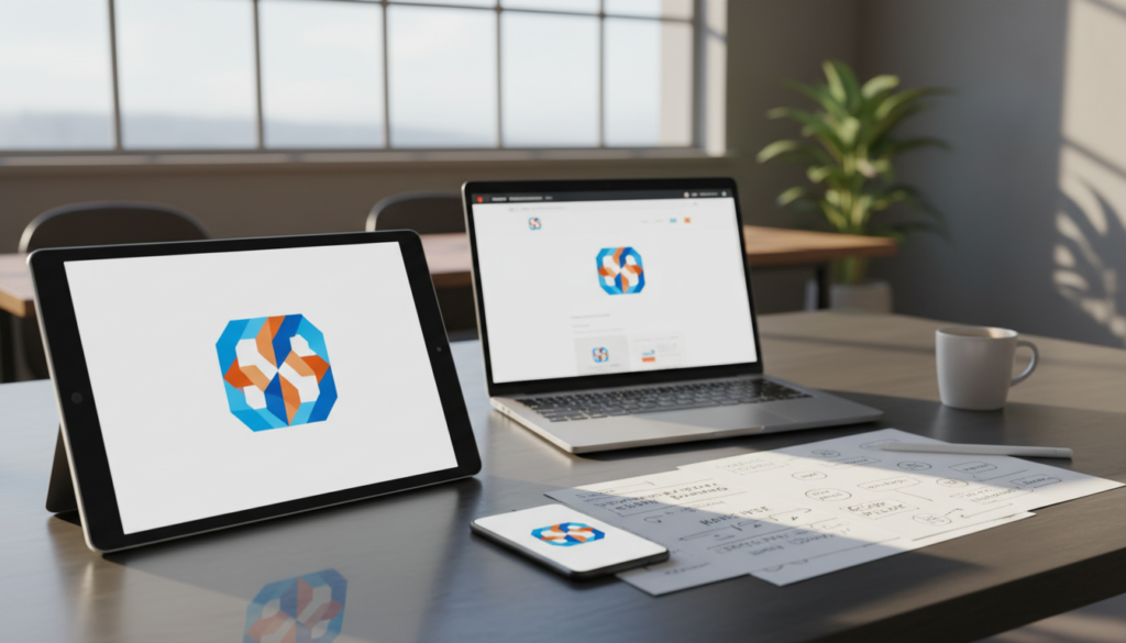 farklı cihazlarda logo görünürlüğü