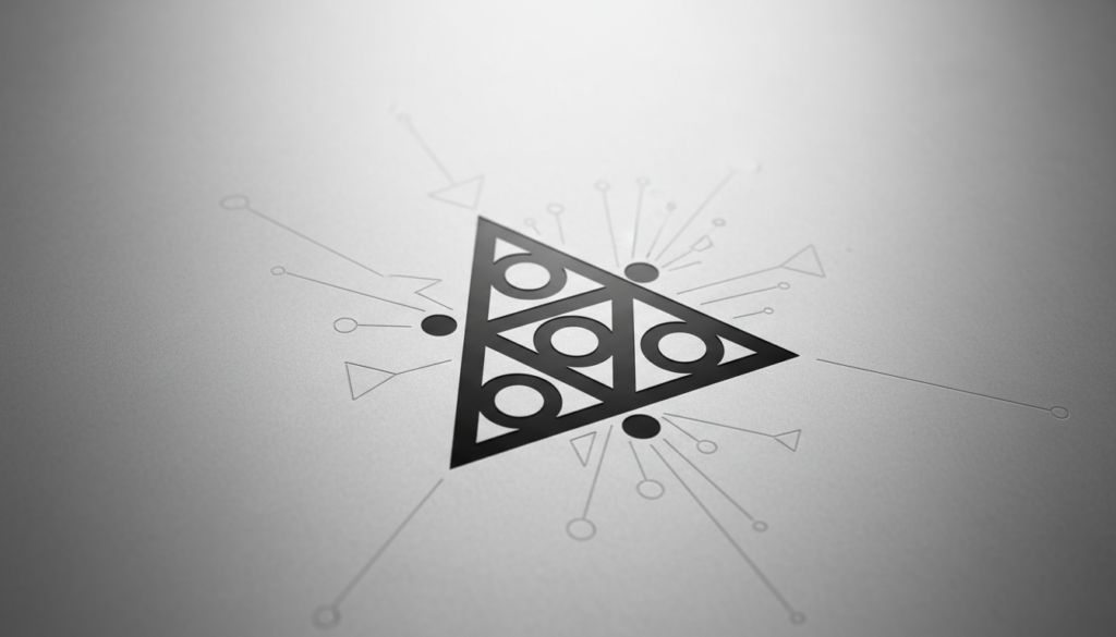 negatif alan geometrik desenler logo tasarımı